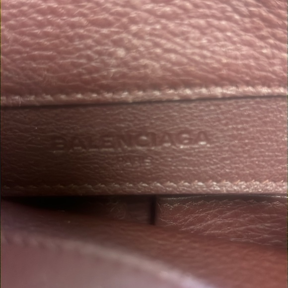 BALENCIAGA Large Metallic Edge City tote Burgundy - Picture 10 of 14